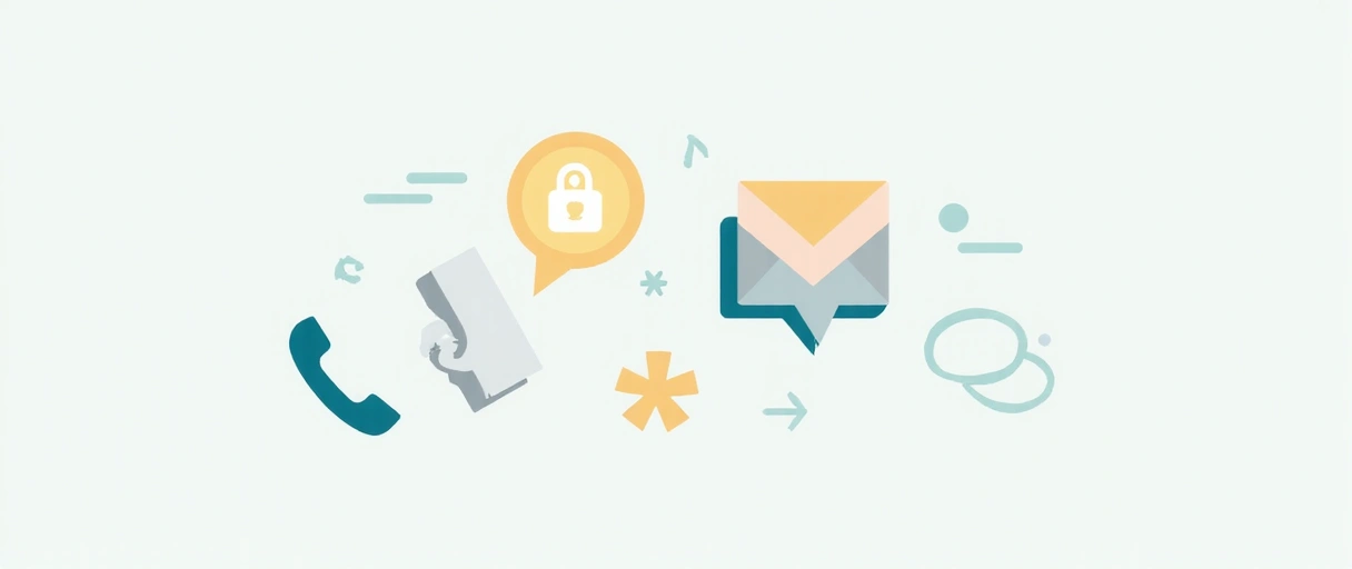 Σύμβολα επικοινωνίας: τηλέφωνο, email, φάκελος